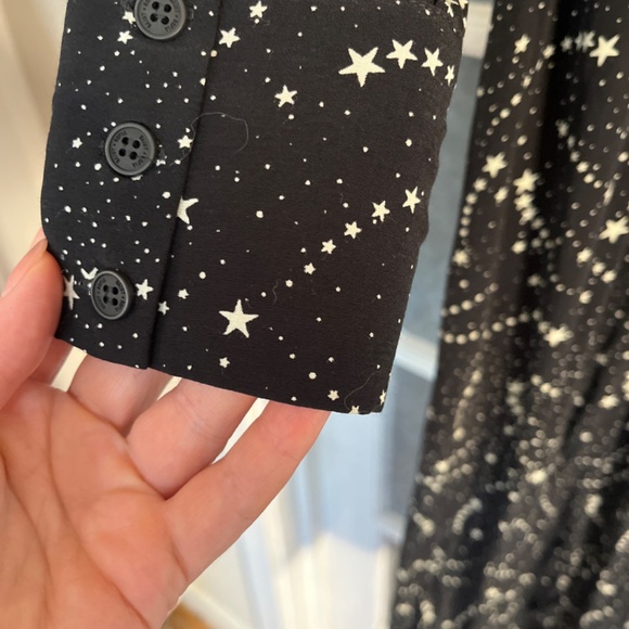 SAINT & SOFIA Black Star Galaxy Shirt Maxi Dress size 6 - Picture 13 of 14